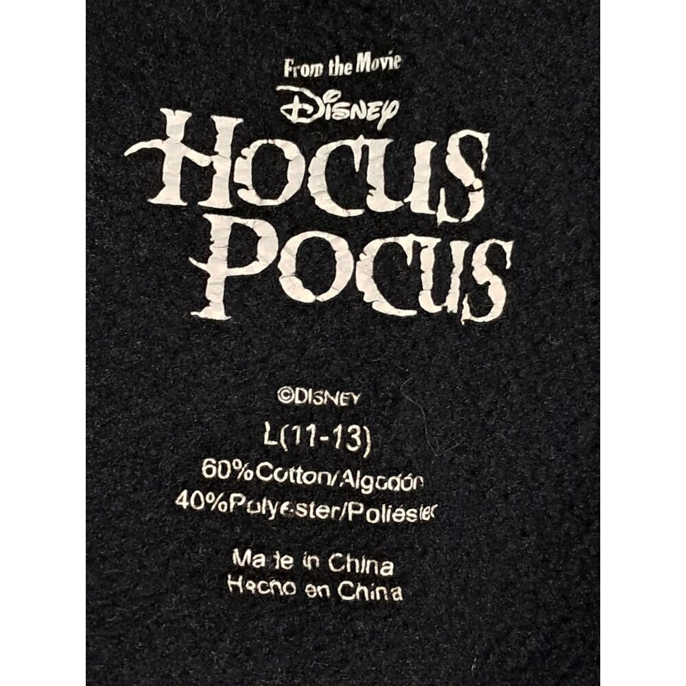 Disney Hocus Pocus Black Hooded Sweatshirt L (11/13) Cotton/Polyester Blend - Picture 2 of 11